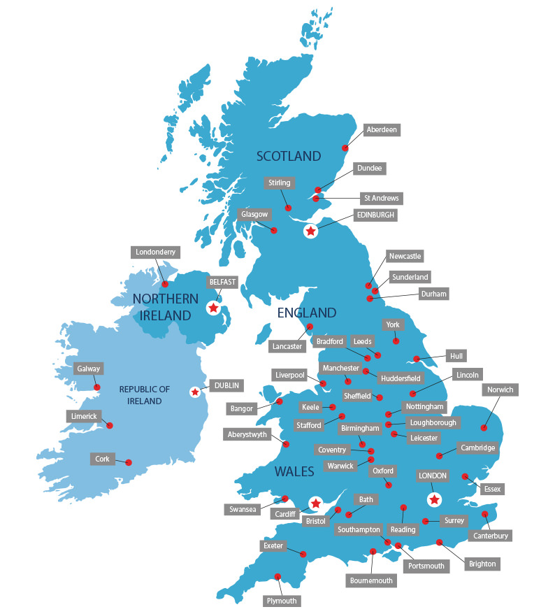 UK University Map